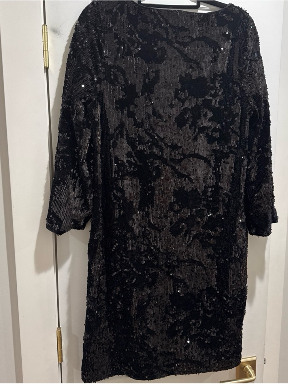 Chico's Black Sequin Midi Dress
